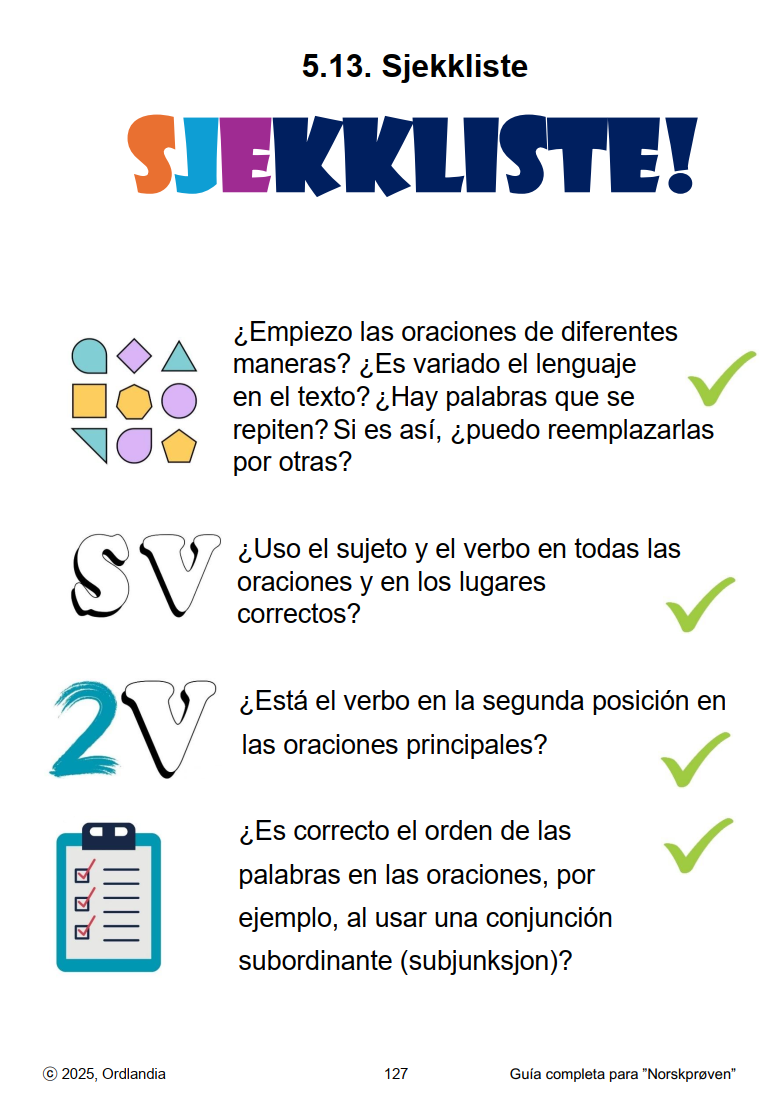 sjekkliste es