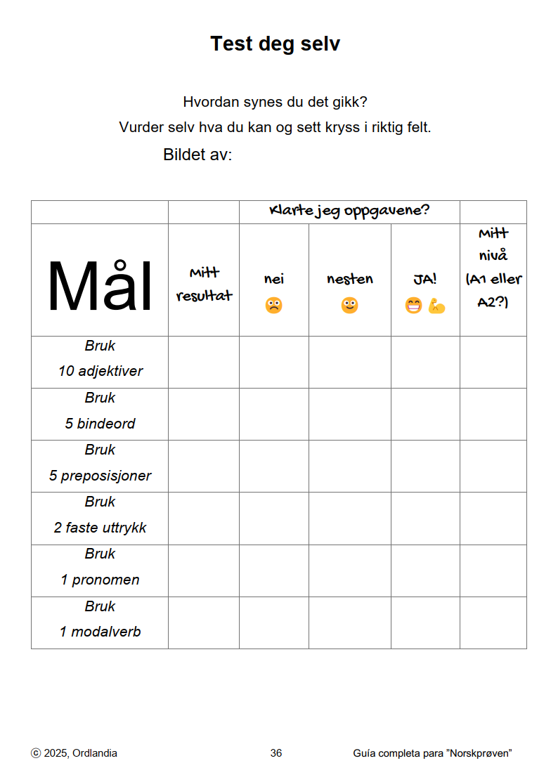 test deg selv es